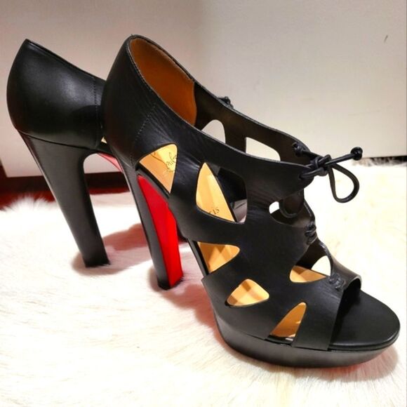 Christian Louboutin Fossil 140 Calf Stilletto Heel Sz 40.5 with Dust Bag - Picture 1 of 12